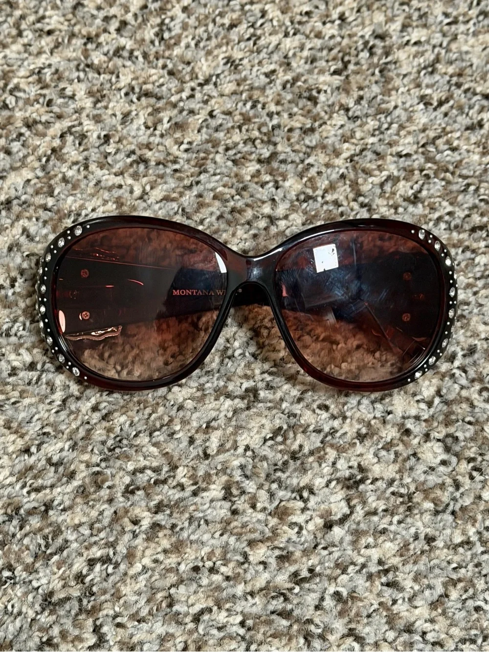 Y2k Sunglasses with Rhinestone